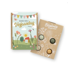 Doosje vol leuks 'bloemen voor je verjaardag'