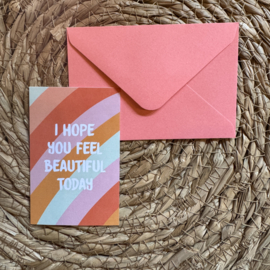 Envelop voor minikaartje 'roze'