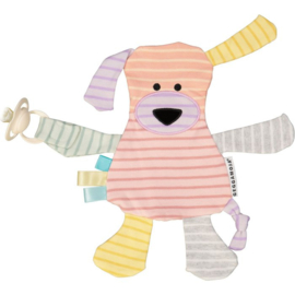 Doddi speen/label knuffel, roze mix