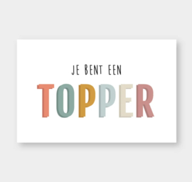 Sleutelhanger: topper (inclusief minikaartje en sticker)