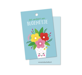 Kadolabel 'Dat verdient een Bloemetje'