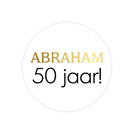 5 x kadosticker 'ABRAHAM 50 jaar!'