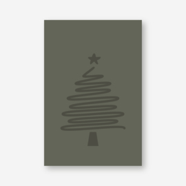 Mini kaartje: 'kerstboom' (K)