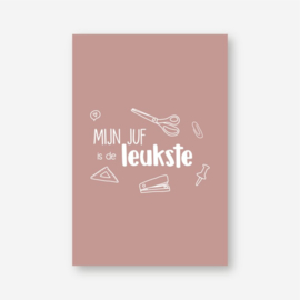 Spiegeltje Juf (inclusief minikaartje en sticker)