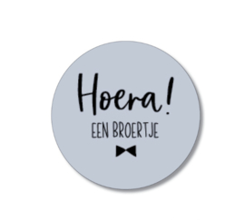 5 stickers: hoera een broertje