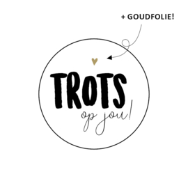 5 x kado sticker: TROTS op jou!
