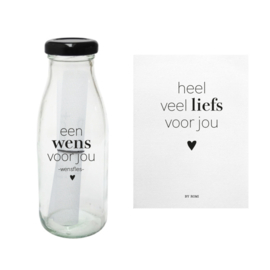 Wensflesje: heel veel liefs voor jou