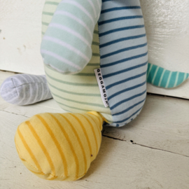 Doddi knuffel hond, blauwe mix (30 cm groot)