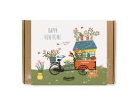 Doosej vol met 7 zaadbommetjes (wilde bloemen) 'Happy new home'