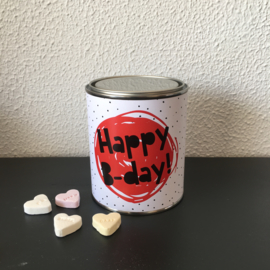 Kado blikje: happy B-day