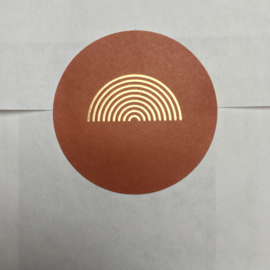 5 x kado sticker, regenboog brique