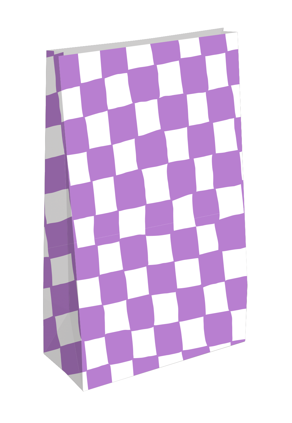 Canvas shopper, paars/wit (inclusief verpakking, minikaartje & sticker)