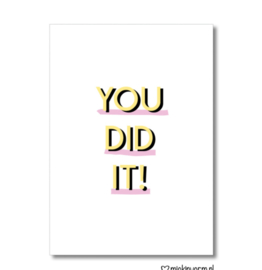 Postcard: YOU DID IT!