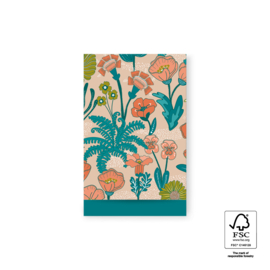 2 kadozakjes vintage bloemen,12x19 cm (A6), inclusief sticker