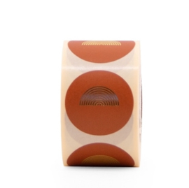 5 x kado sticker, regenboog brique