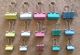 Binder clips pastel (30 stuks)