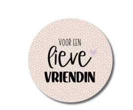 5 x Kado sticker : voor een lieve VRIENDIN