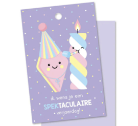 Kadolabel 'Ik wens je een spectaculaire verjaardag!'