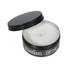 Geurkaars blikje zwartparfum Cotton