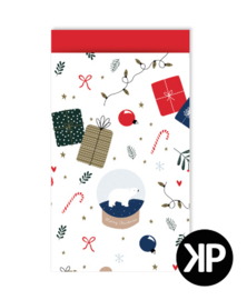2 kadozakjes 'kerst' 12x19 cm (A6), inclusief sticker