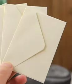 Envelop voor minikaartje crème/ivoor