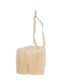 Loofah spons voor douche/bad aan koord