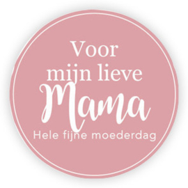 5 x Kado sticker (3,5 cm): Voor mijn lieve mama