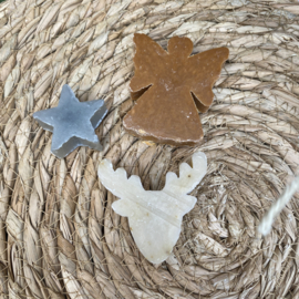 Zakje met 3 kerstzeepjes (engel/rendier/ster)