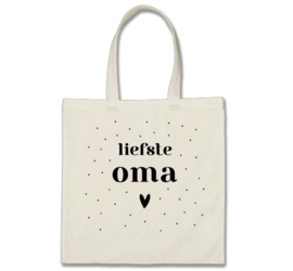 Tas ' liefste oma', inclusief mini kaartje