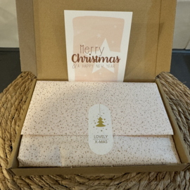Leeg brievenbusdoosje kraft 'Kerst', kies zelf je kadootjes ervoor!*