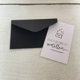 Envelop voor minikaartje, kleur zwart.