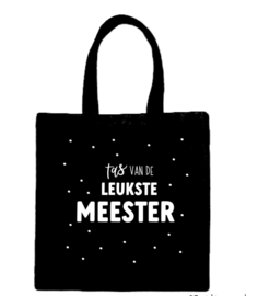 Tas van de leukste meester, incl minikaartje en kadozakje