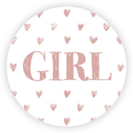 5 x kado sticker: GIRL
