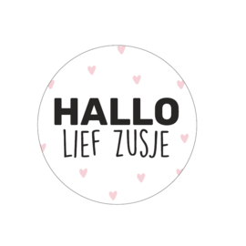 5 x kadosticker: hallo lief zusje