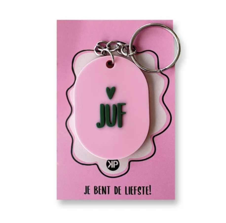 Tas/Sleutel hanger 'JUF'