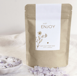 Zakje (voeten) badzout 'Just enjoy'