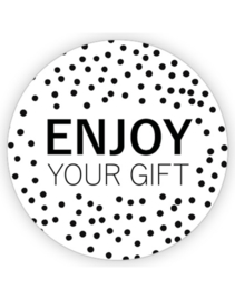 2 x XL kadosticker:  ENJOY your gift