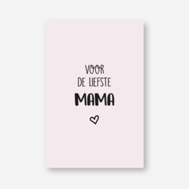 Kaart A6, voor de liefste mama