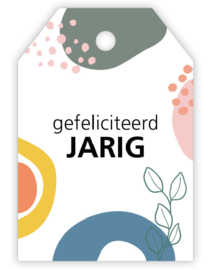 Kadokaartje: gefeliciteerd JARIG