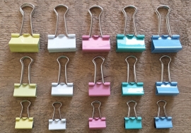 Binder clips pastel (30 stuks)