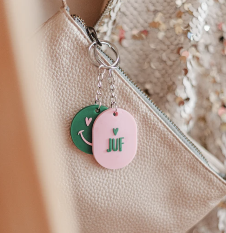 Tas/Sleutel hanger 'JUF'