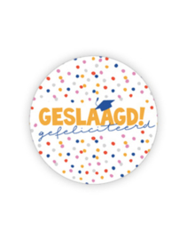 5 x kadosticker:  geslaagd! gefeliciteerd