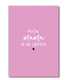 Postcard kleur: mijn MAMA is de liefste