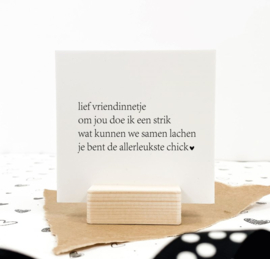 Quote blockie | lief vriendinnetje