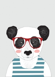 Poster A4 kids, Panda