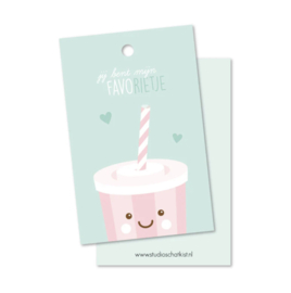 Kadolabel 'jij bent mijn FAVORIETJE'