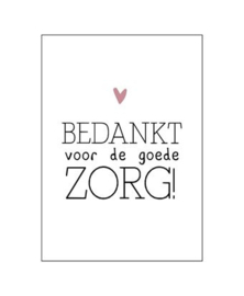Postcard: bedankt voor de goede zorg