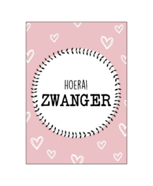 Postcard: hoera! ZWANGER