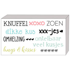 kado doosje: knuffel/xoxo/zoen...