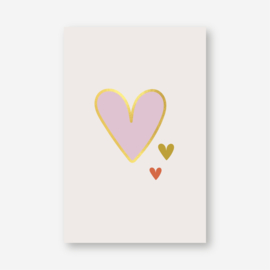 Minikaartje 'hartjes' (K)